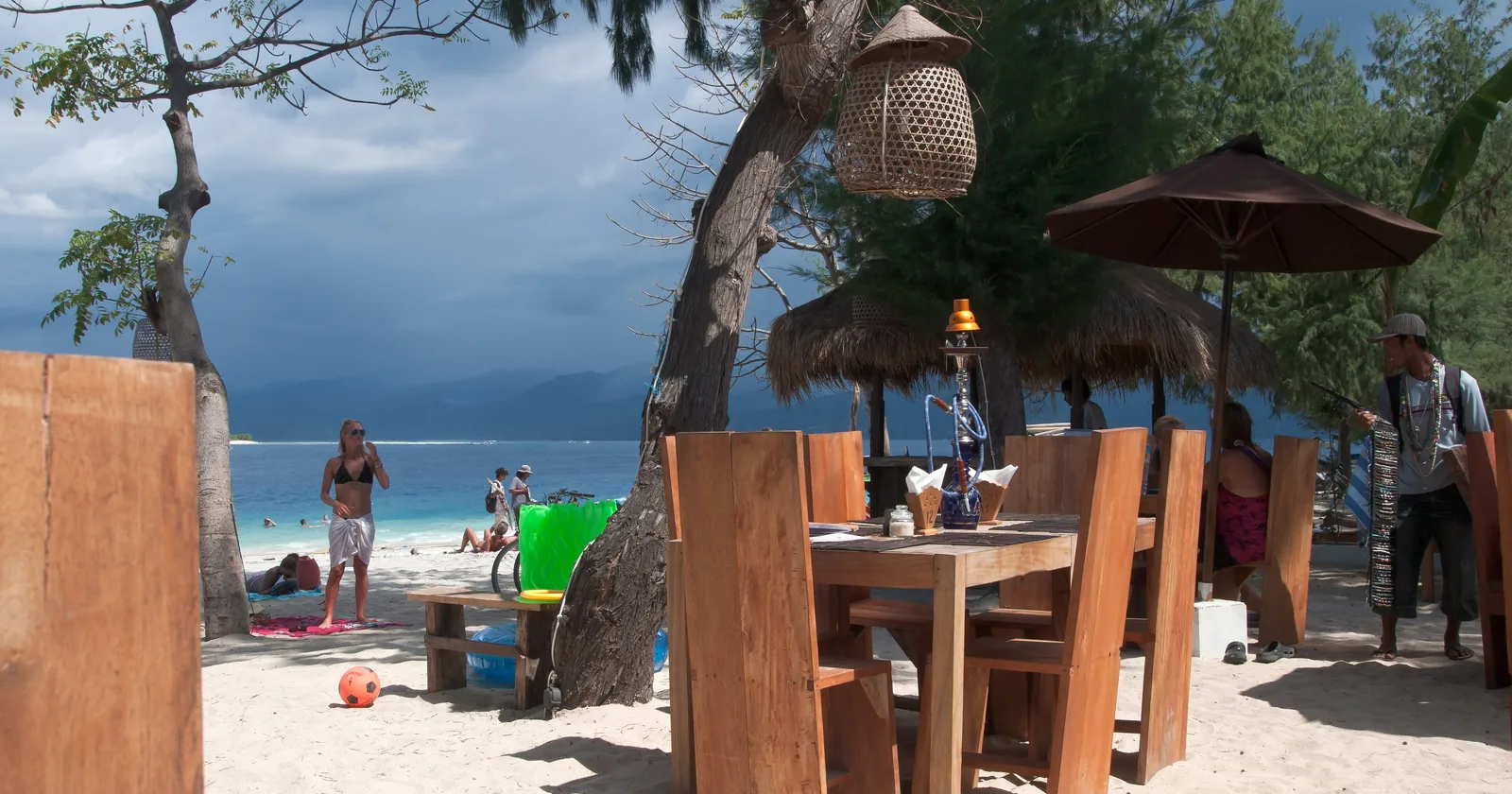 The beach on Gili Trawangan, off Lombok, Indonesia