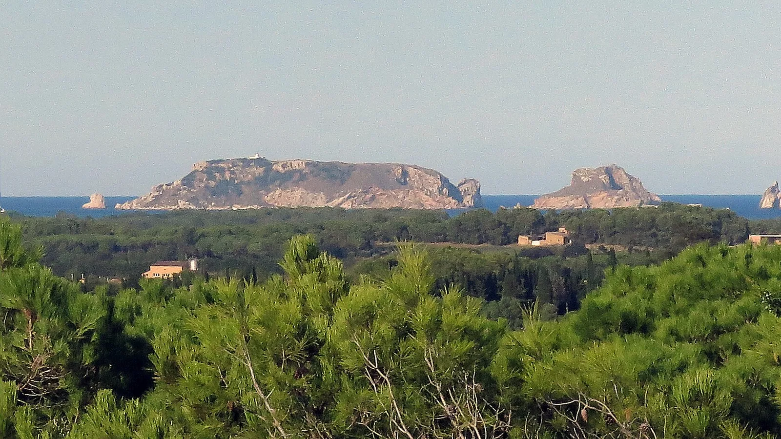 The Illes Medes seen across the water from the Costa Brava coast