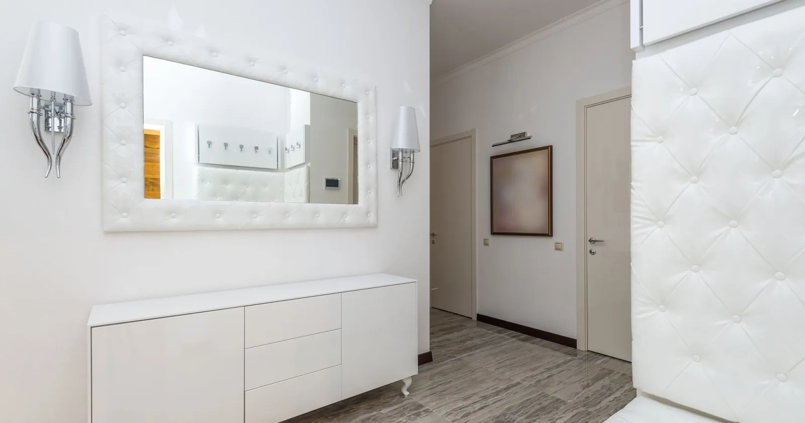 A bright apartment set up for remote work