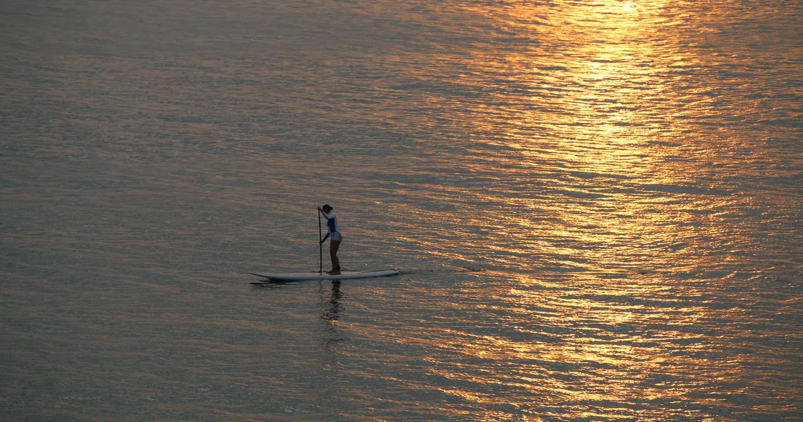 Calm beach and water, a gentle place to learn to paddle