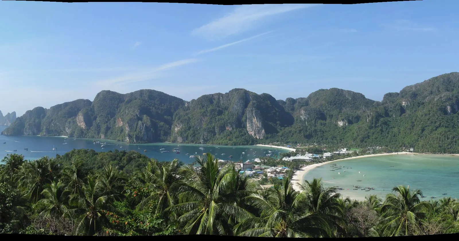 The viewpoint over Koh Phi Phi, Krabi province, Thailand