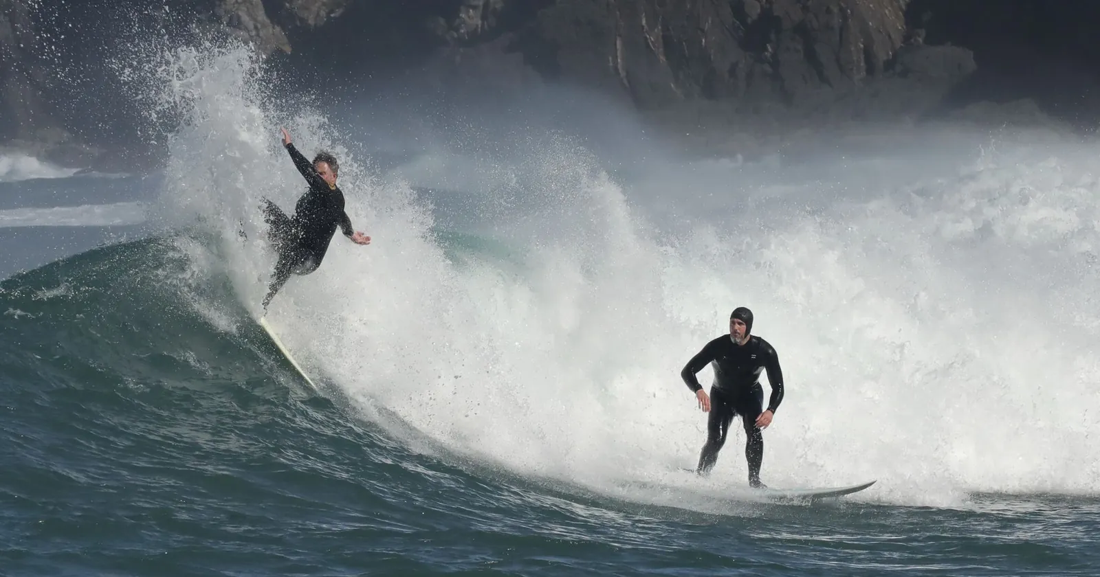 Surfer inside a barreling wave, surfing Zicatela in Puerto Escondido