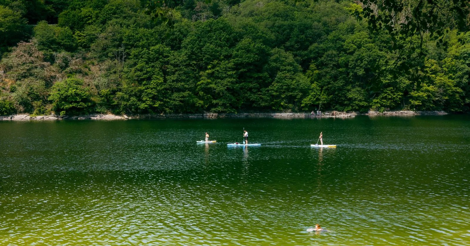 Calm sheltered water ideal for paddling