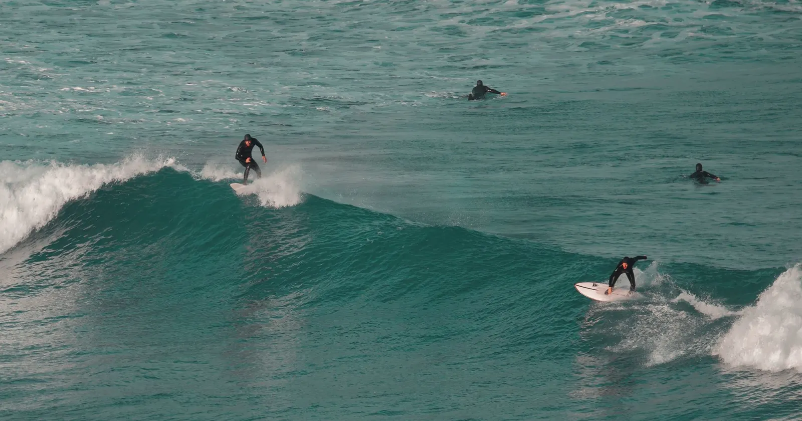 Atlantic surf point break, the kind of coast around Taghazout